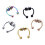 5 Stück gefälschter Septum-Piercing, magnetischer 7