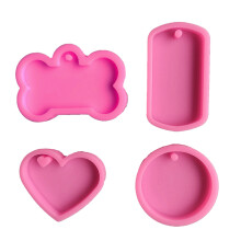 Moule en Silicone pour pendentif d'étiquette suspendue, os de