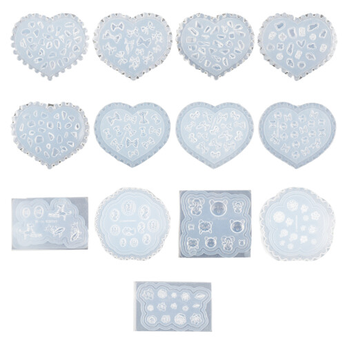 Silikon-Nagelschnitzform 3D für Schmetterlings-Herz-Bögen,-2 2 2