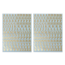 2 Blatt Glitzer-Buchstabenaufkleber, selbstklebende digitale-A