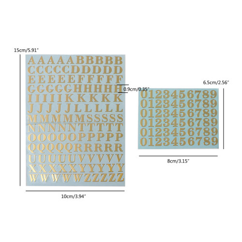 2 Blatt Glitzer-Buchstabenaufkleber, selbstklebende digitale-D 1
