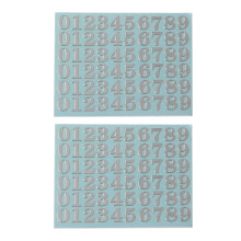Autocollants de lettres à paillettes auto-adhésifs numériques-D