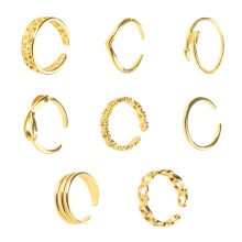 Verstellbare Zehenringe für Damen, Sommer, Strand,-Goldfarben