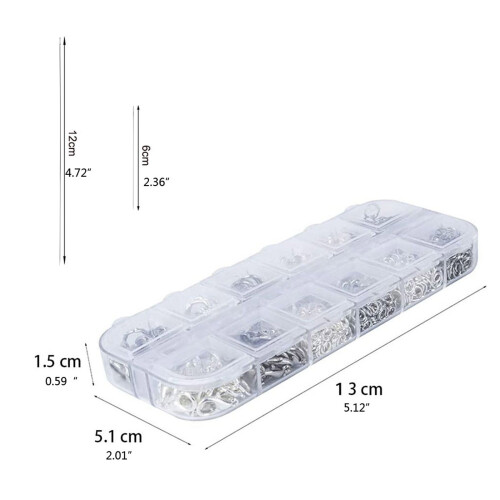 1 Set Schmuckherstellungszubehör-Set mit Quetschperlen,-Silber 2