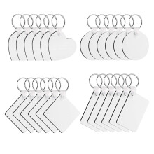24 Stück/Set Sublimations-Rohling-Schlüsselanhänger,