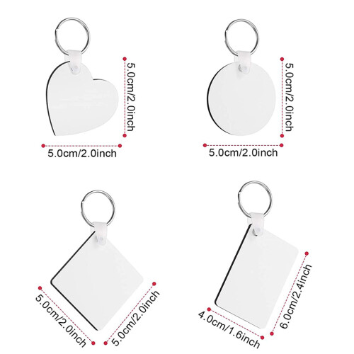24 Stück/Set Sublimations-Rohling-Schlüsselanhänger, 1