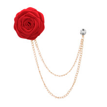 Rose bloemen revers pin heren bruiloft handgemaakte broche-Rood
