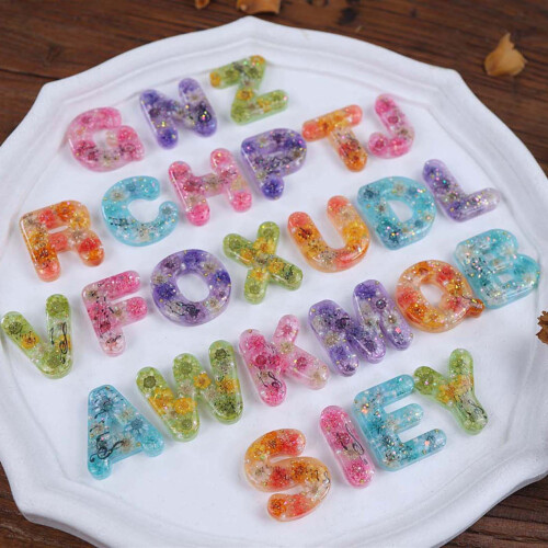 Epoxy Resin Mould Letters Shaped Silicone Keychain Molds-M 1
