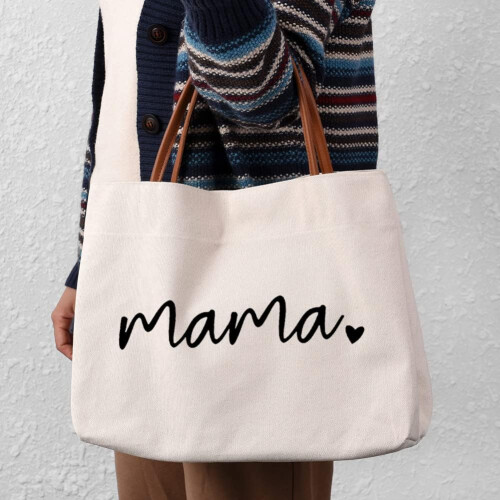 Τσάντα Mom Mama με λαβή, πολλαπλών χρήσεων τσάντα tote για γυναίκες με κουμπί που 1