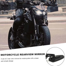 Espelho retrovisor para motocicleta com design giratório ajustável, campo de visão amplo e nítido, para maior segurança. Construção robusta em