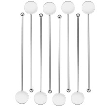 Stainless Steel Spoon with Functional Twist Grip, Dishwashable Stainless Steel Cocktail Utensils for Milk Coffee