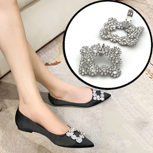 Strass-Schuhclip,-Goldene B-Doppelschnalle 2