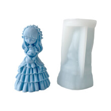 3D meisje Sape geurkaars siliconen mal hars epoxy gietvorm-245