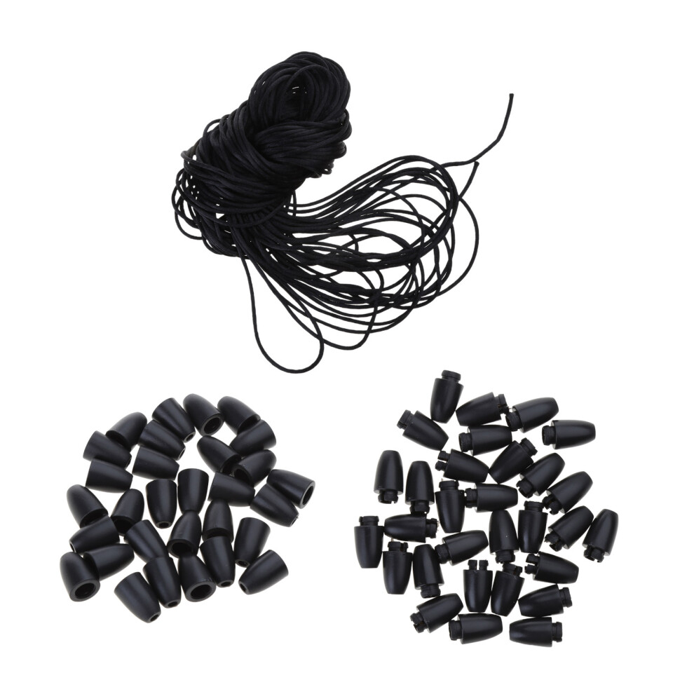 Plastic Breakaway Clasps Bead Barrels Connectors Diy-Black 7732000970030