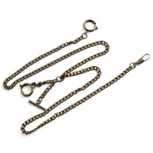 Classic Pocket Watch T-Bar Watch Chain Link Vintage-bronze