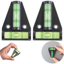 Livellatori versatili con opzioni di fissaggio, livellatori a T a doppio uso con magnetismo e viti per camper e roulotte, set di 2 livellatori
