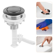 Toilettentank-Knopf 38mm ABS Silber Einspülknopf Wassertank-Knopf für Toilettensitz an öffentlichen Räumen zu Hause