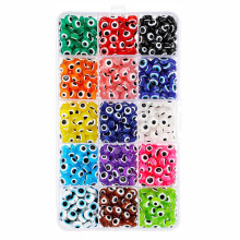 450x/ensemble 8mm rond pour mauvais œil entretoise perles oeil