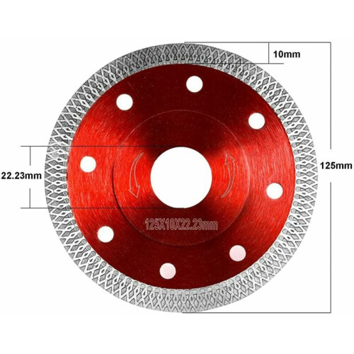 Λεπίδα γρανίτη με σχεδιασμό τμήματος Turbo Rim, ενισχυμένη για ακαμψία και ευθείες 2