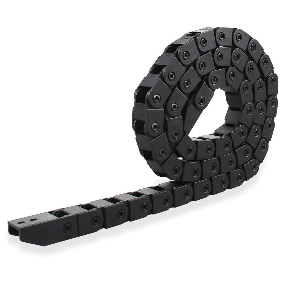 Cnc Machine Tools Reinforced Nylon Pa66 Drag Chain, Low Noise Black Plastic Cable Carrier With Easy Disassembly Feature 9405630896886
