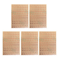 5 Bögen Buchstaben-Aufkleber,-Kleinbuchstaben