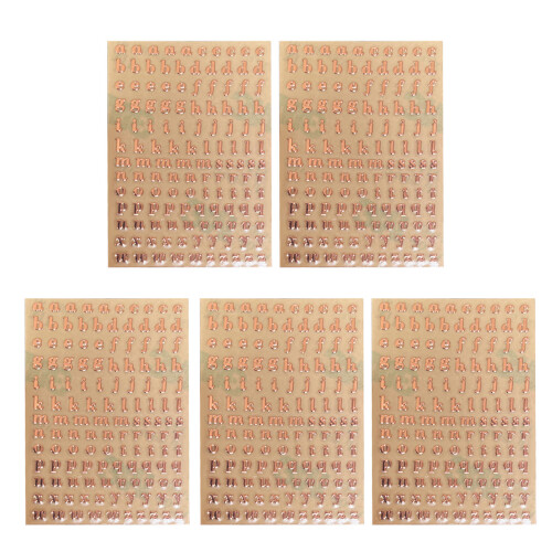 5 Bögen Buchstaben-Aufkleber,-Kleinbuchstaben