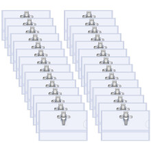 Porte-badges horizontaux avec inserts, porte-badges simples et pratiques avec épingle de sûreté à combinaison spéciale