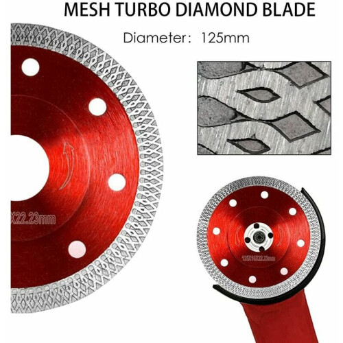 Λεπίδα γρανίτη με σχεδιασμό τμήματος Turbo Rim, ενισχυμένη για ακαμψία και ευθείες 1