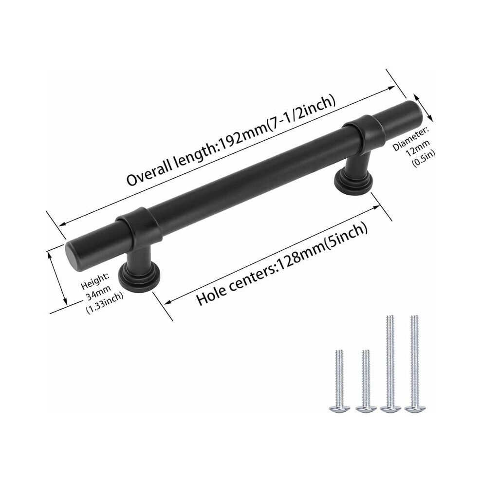 Contemporary Cabinet Handles, Matte Black Kitchen Cabinet Hardware, Effortless Installation, Widespread Compatibility For Your Home Renovation 9169997090218