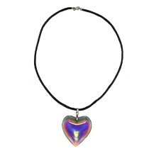 Collier Punk en corde noire pour femmes et filles,-Couleur AB