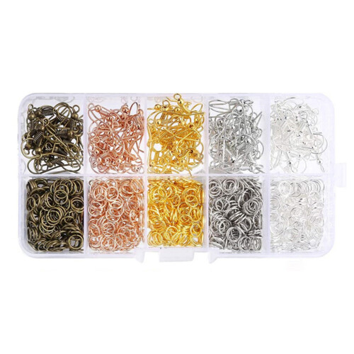 1128 Pieces Earrings Making Supplies Kit with Earring-Multi 1