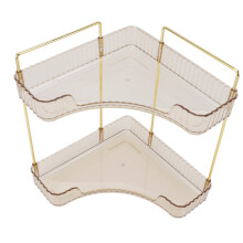 2-stöckiger Eck-Badorganizer, Eisen & PP, 29,5x21x34,5 cm
