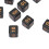 Set di 10 dadi in plastica nera a 6 facce per gioco e apprendimento 8