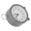 Grey Circular Battery Alarm Clock, 10cm Bedside Desk Decor 6