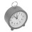 Grey Circular Battery Alarm Clock, 10cm Bedside Desk Decor 16