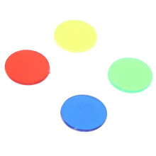 15mm Dischi per contare traslucidi per giochi - 100 pezzi, 4 colori per aula