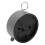 Grey Circular Battery Alarm Clock, 10cm Bedside Desk Decor 11