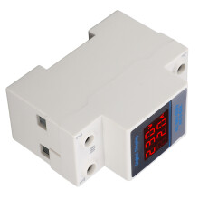 AC50‑500V 0‑63A Monitor di Tensione e Corrente a Doppia Visualizzazione su Morsettiera Din