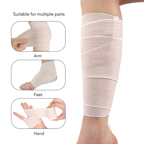 Bandage élastique jaune 2x1,8 pouces, respirant, auto-adhésif, compression 2