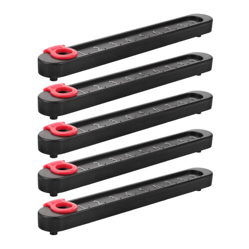5Pcs Sleek Black Plastic Foosball Scoreboard for Table Game Scoring