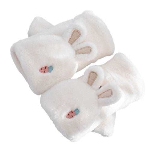 1 Paar Polyester Handschutz Fingermützen Weiß