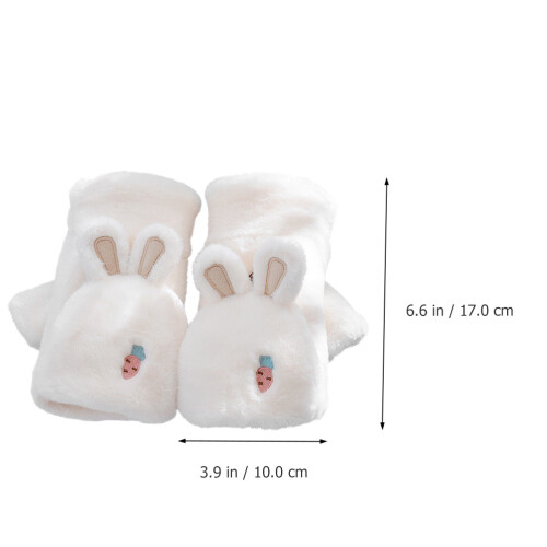 1 Paar Polyester Handschutz Fingermützen Weiß 1
