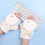 1 Paar Polyester Handschutz Fingermützen Weiß 7