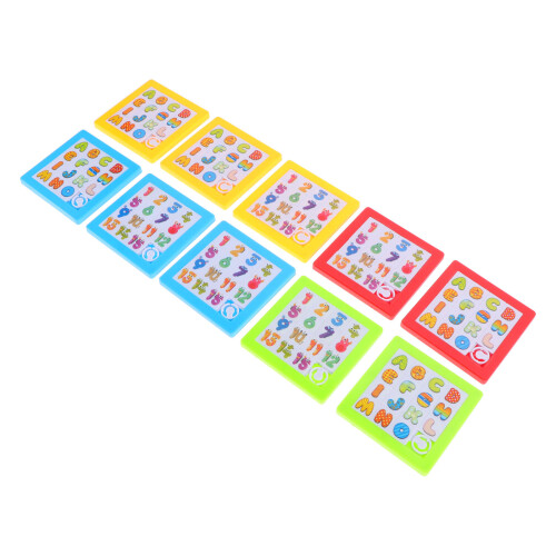 10 Puzzle Con Lettere Cartone Animato Gioco Educativo