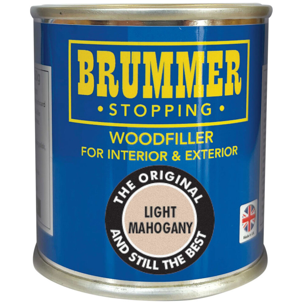 Brummer Wood Filler Light Mahogany 250G - The Original And Still The Best 5010884000534