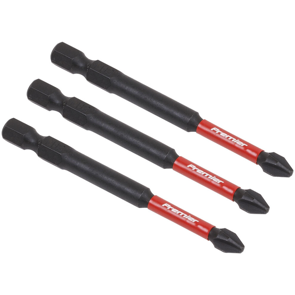 Sealey Ak8255 Phillips #2 Impact Power Tool Bits 75Mm - 3Pc