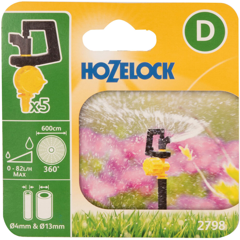 Hozelock 2798 Adjustable 360 Mini Sprinkler (Pack 5)