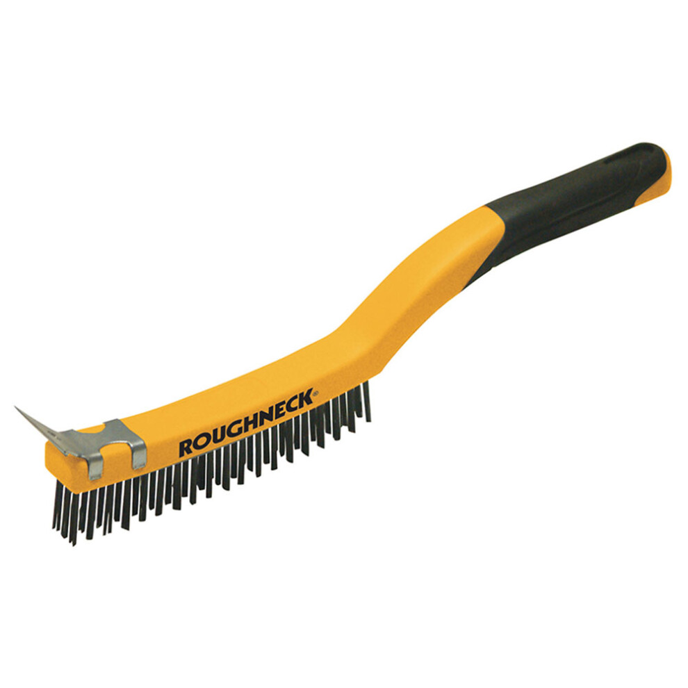 Roughneck 52-032 Stainless Steel Wire Brush Soft Grip 350mm (14in)