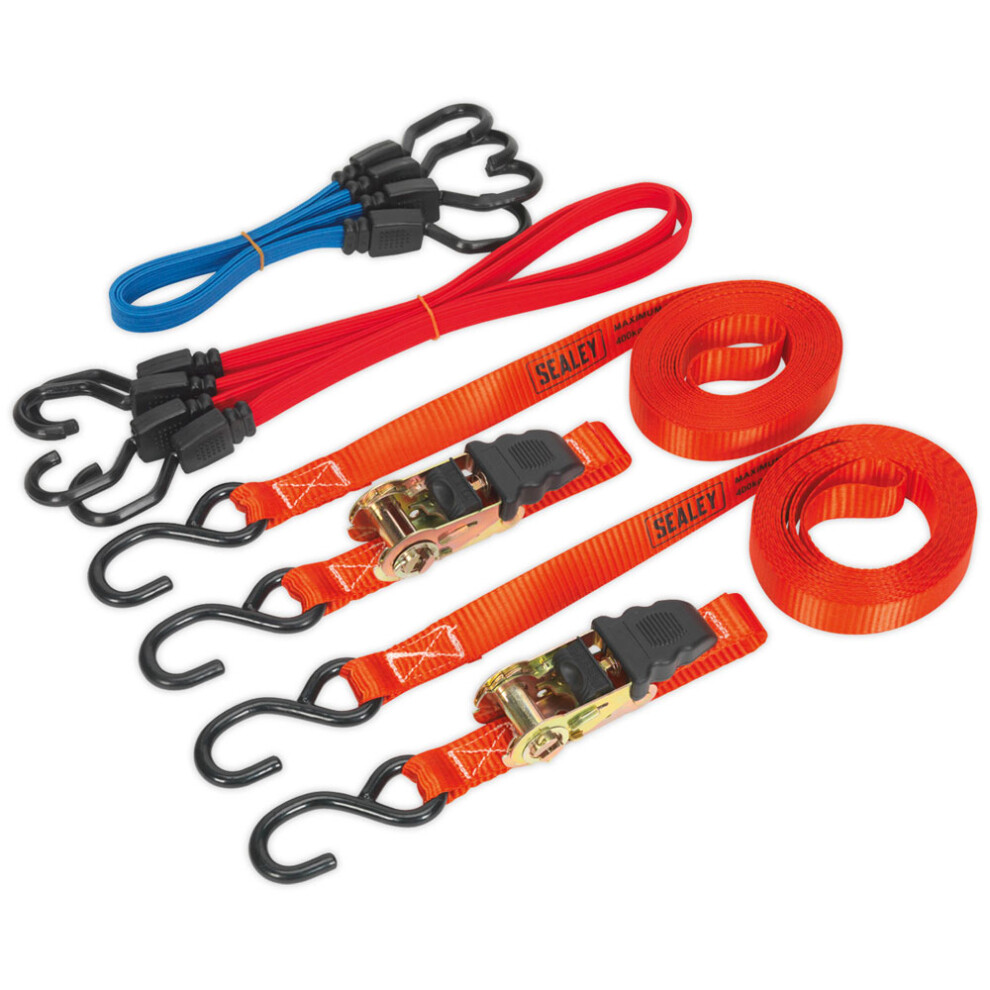 Sealey Ratchet Strap & Bungee Cord Set 6Pc