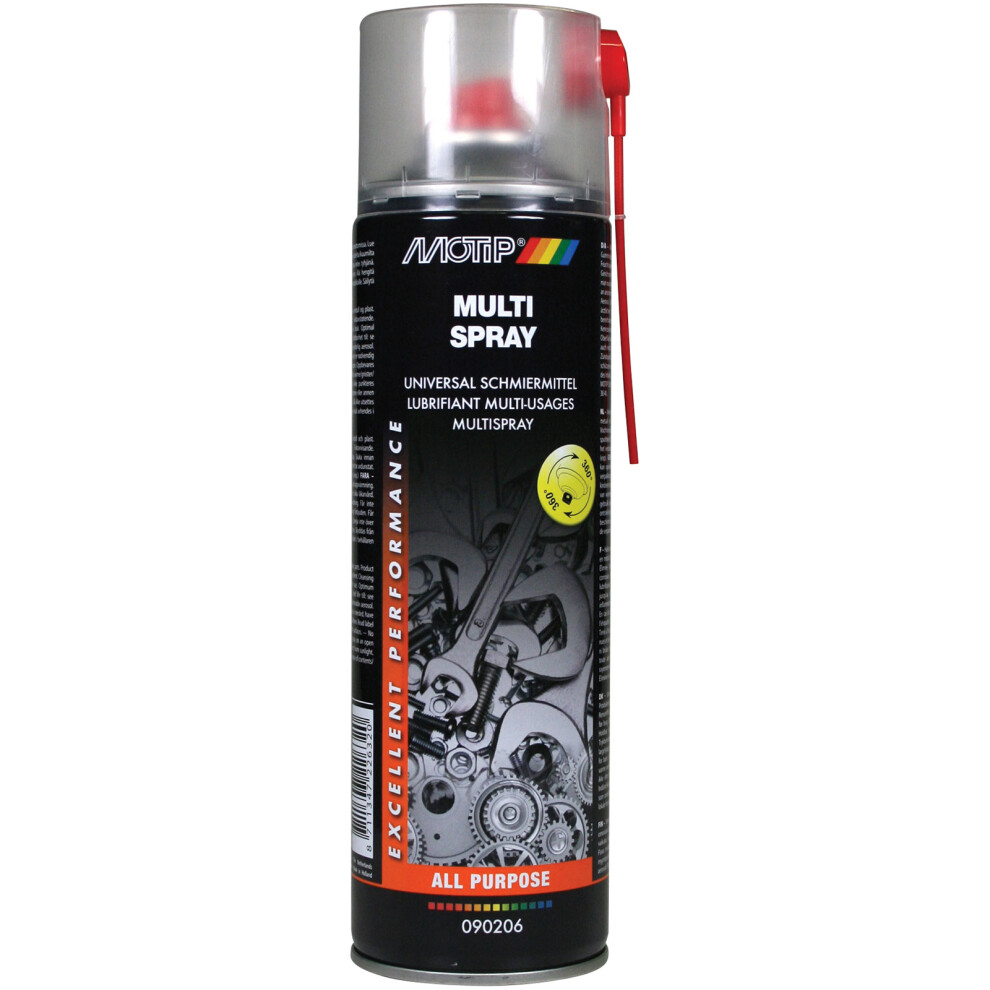 MOTIP Multi Spray All Purpose Lubricates Protect Rust Preventive Plastic 500ml - Image 10